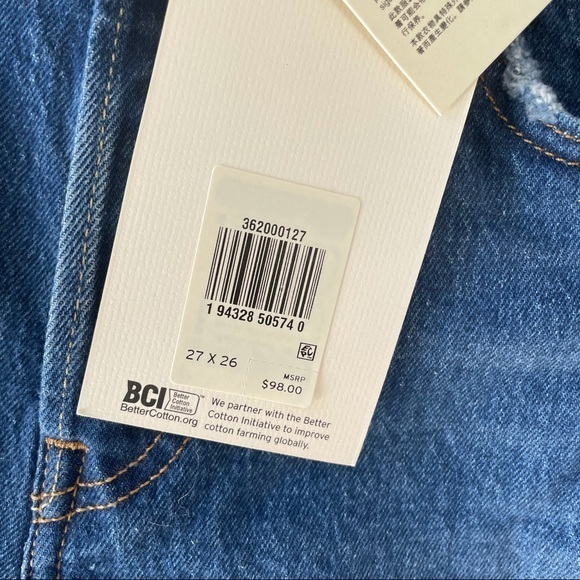 Levi’s 501 original distressed stretch jean 27 NWT - Picture 2 of 7